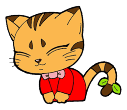 Kitten of apple sticker #3728729