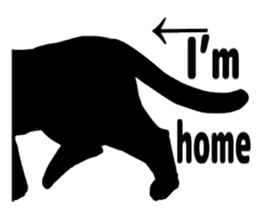 Of a black cat, freely, the landscape sticker #3729314