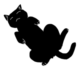 Of a black cat, freely, the landscape sticker #3729316