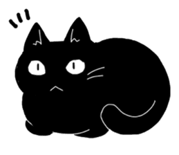 Of a black cat, freely, the landscape sticker #3729344