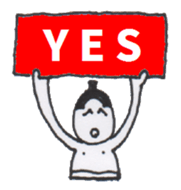 Japanese Slim SUMO WRESTLER sticker #3730483