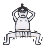 Japanese Slim SUMO WRESTLER sticker #3730488