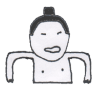 Japanese Slim SUMO WRESTLER sticker #3730500