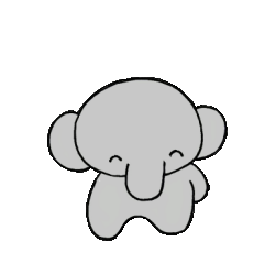 The elephant which say hello!