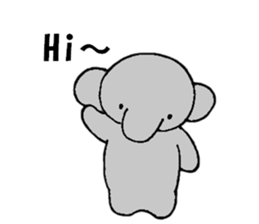 The elephant which say hello! sticker #3730866
