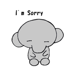 The elephant which say hello! sticker #3730868