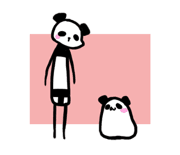 Limbs length panda sticker #3731657
