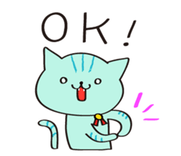 cute blue cat sticker #3732877