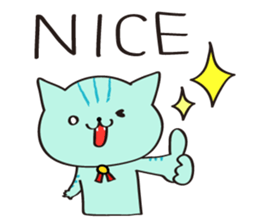 cute blue cat sticker #3732878