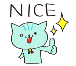 cute blue cat sticker #3732878