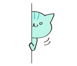 cute blue cat sticker #3732891