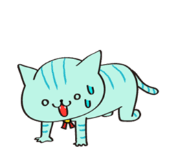 cute blue cat sticker #3732901