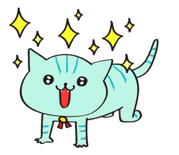 cute blue cat sticker #3732902