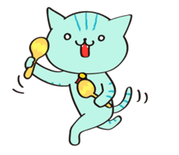 cute blue cat sticker #3732903