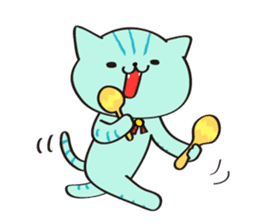 cute blue cat sticker #3732904