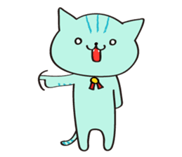 cute blue cat sticker #3732905