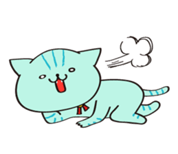cute blue cat sticker #3732907