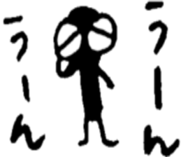 Stick man micro sticker #3733047