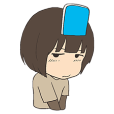 Shy Japanese girl sticker #3733312