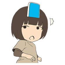 Shy Japanese girl sticker #3733316