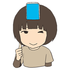 Shy Japanese girl sticker #3733317