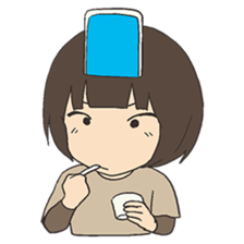 Shy Japanese girl sticker #3733318