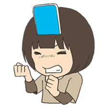 Shy Japanese girl sticker #3733321