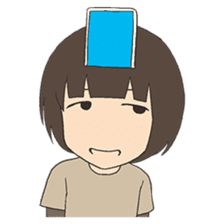 Shy Japanese girl sticker #3733322