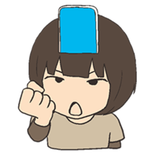 Shy Japanese girl sticker #3733324