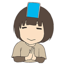 Shy Japanese girl sticker #3733328