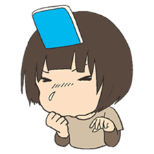 Shy Japanese girl sticker #3733329