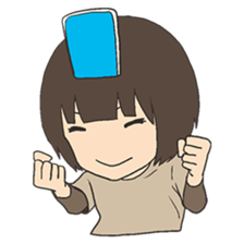 Shy Japanese girl sticker #3733332