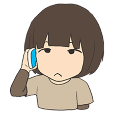 Shy Japanese girl sticker #3733333