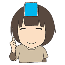 Shy Japanese girl sticker #3733334
