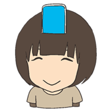 Shy Japanese girl sticker #3733340
