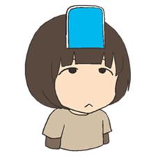 Shy Japanese girl sticker #3733342