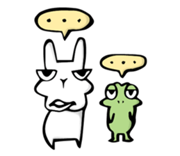 Rabbit and sometimes frog sticker #3735191
