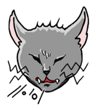 Gray Cat ! sticker #3735834