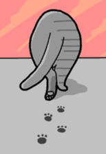Gray Cat ! sticker #3735846