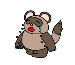 Super cute raccoon sticker sticker #3736371