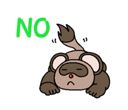 Super cute raccoon sticker sticker #3736377