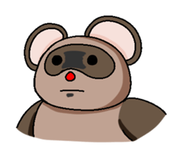 Super cute raccoon sticker sticker #3736388