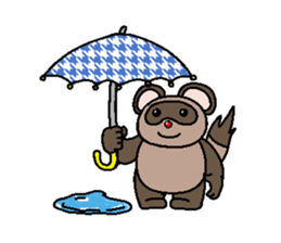 Super cute raccoon sticker sticker #3736396