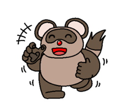 Super cute raccoon sticker sticker #3736398