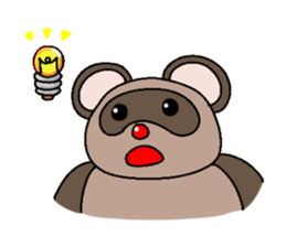 Super cute raccoon sticker sticker #3736400