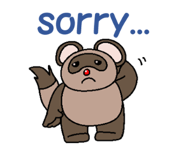 Super cute raccoon sticker sticker #3736401