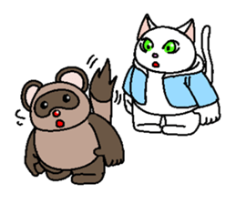 Super cute raccoon sticker sticker #3736406