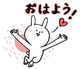 A cute rabbit and a lot of heart marks sticker #3737007