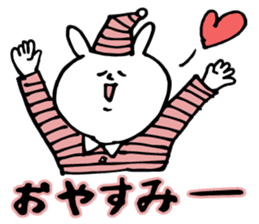 A cute rabbit and a lot of heart marks sticker #3737008