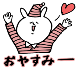 A cute rabbit and a lot of heart marks sticker #3737008